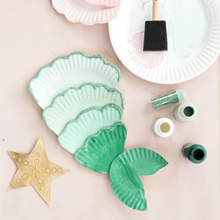 Paper Plate Mermaid Tail