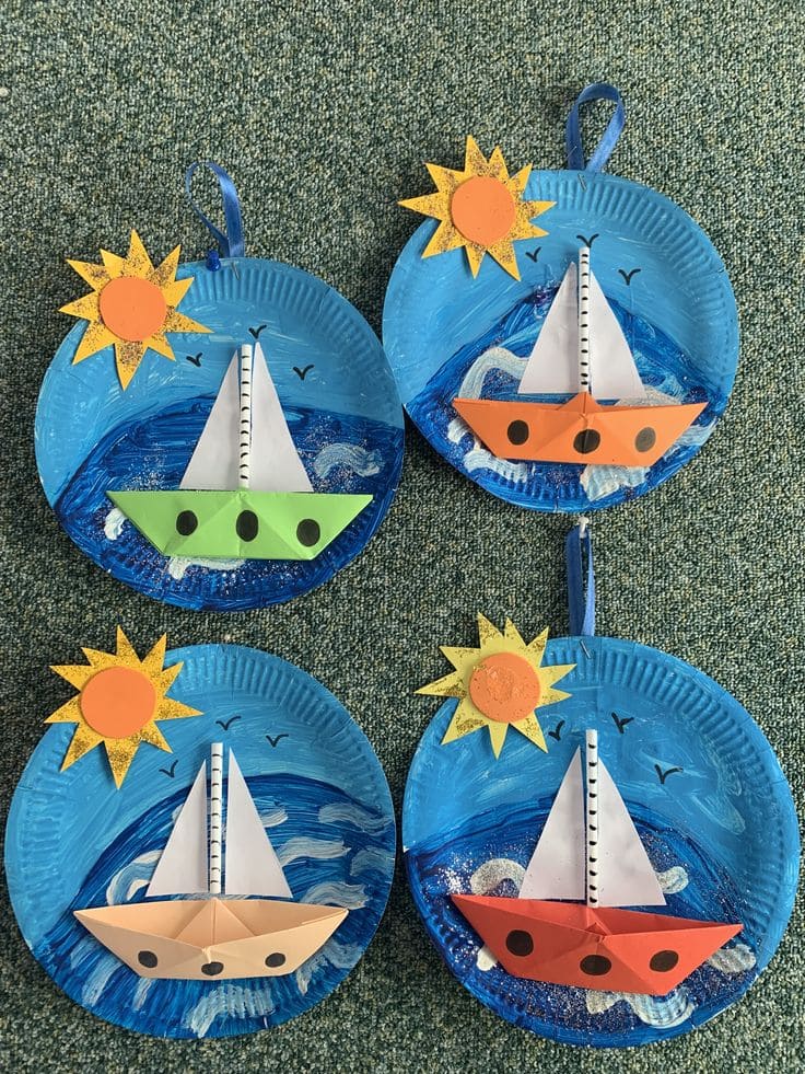 Paper Plate Ocean Scene Craft
