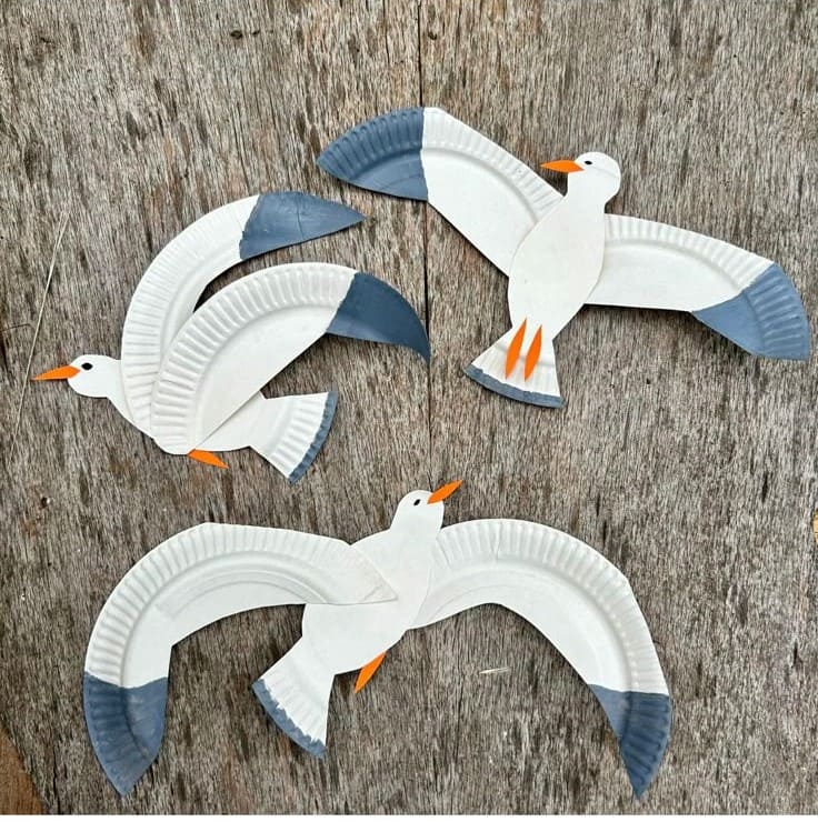 Paper Plate Seagulls