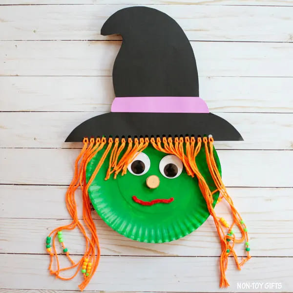 Paper Plate Witch Craft