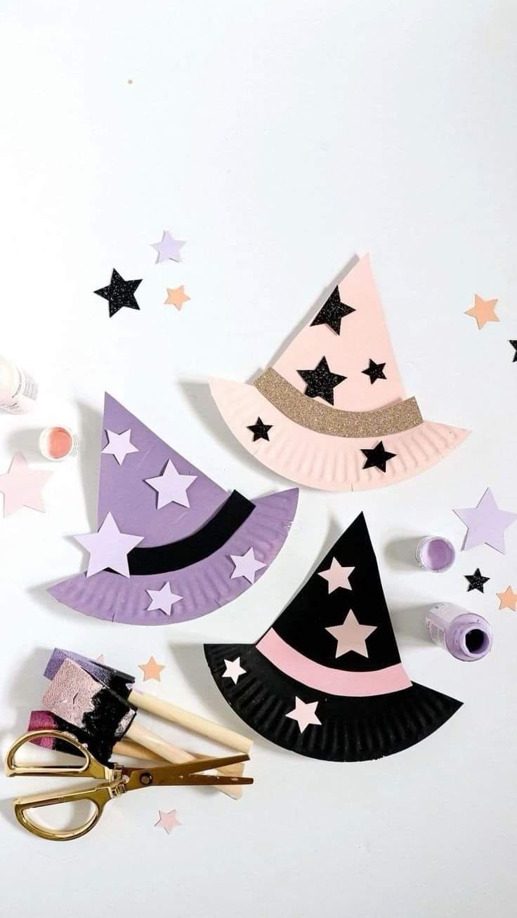Paper Plate Witch Hats