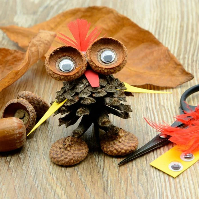 Pinecone Acorn Owl Buddy