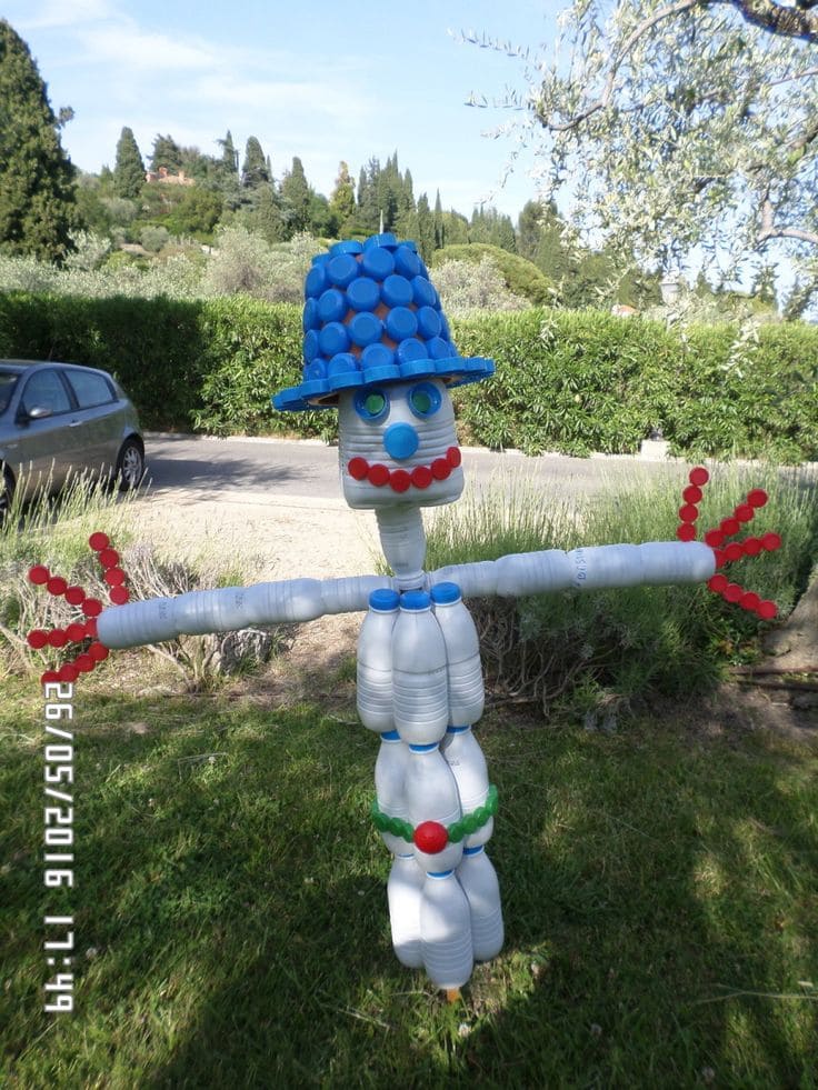 Plastic Bottle Scarecrow