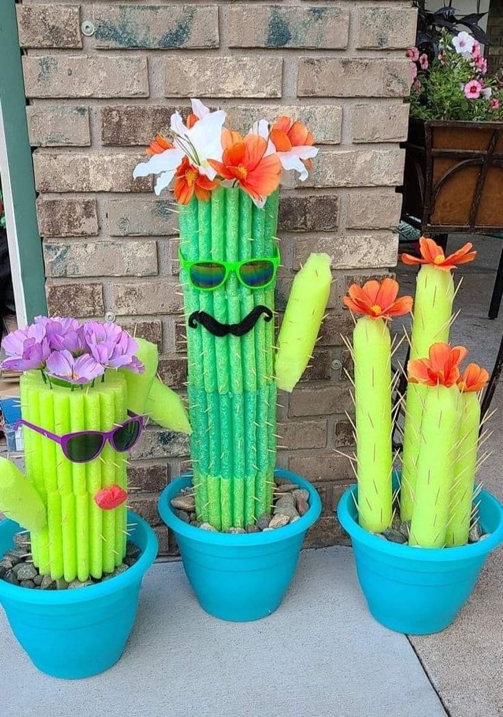 Pool Noodle Cactus Family