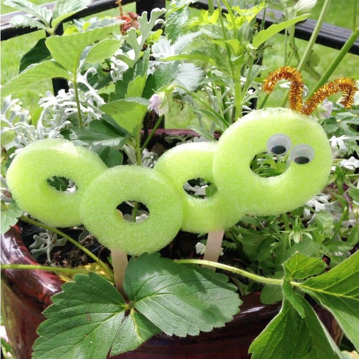 Pool Noodle Garden Caterpillar
