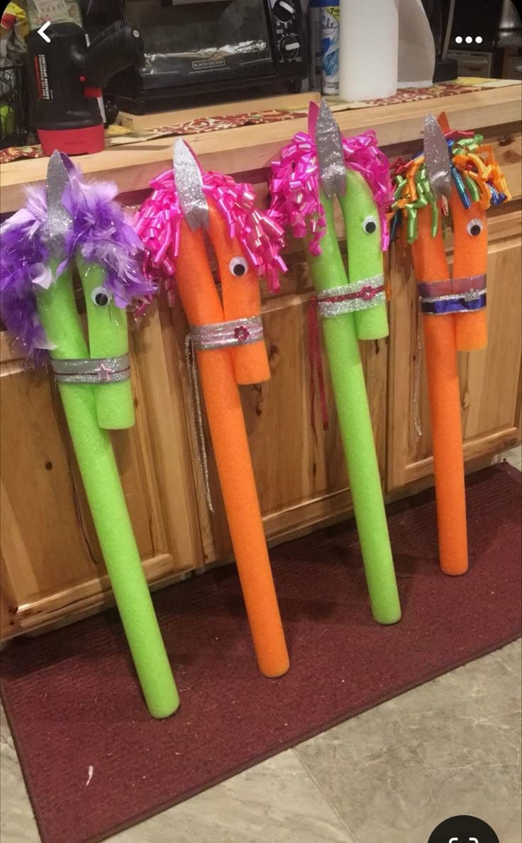 Pool Noodle Stick Horses