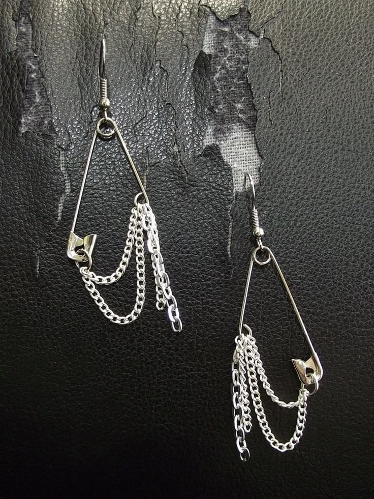 Punk Chic Safety Pin Earrings
