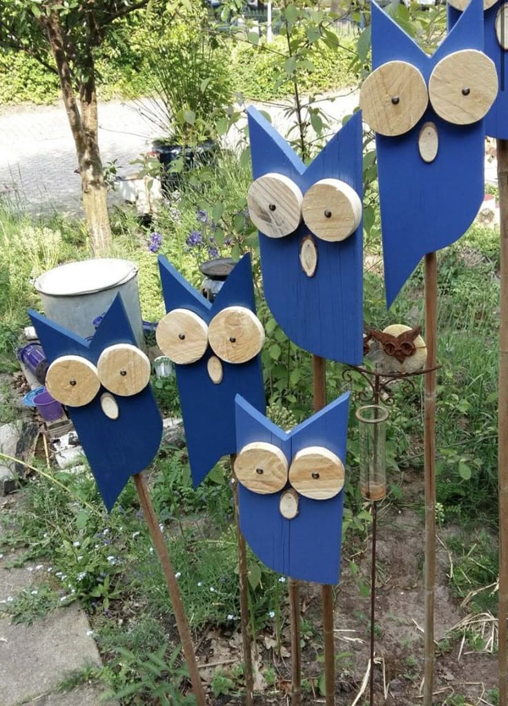Quirky Blue Owls