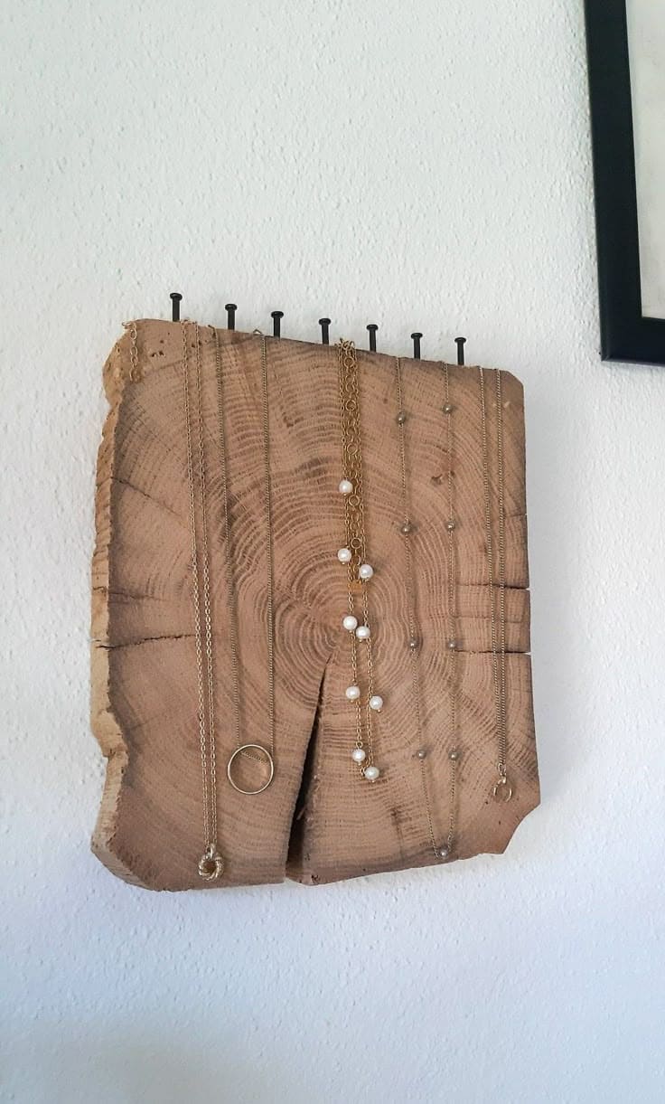 Raw Wood Jewelry Hanger