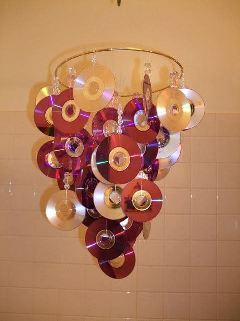 Recycled CD Chandelier