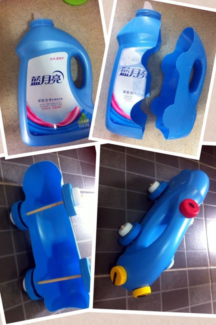 Recycled Detergent Bottle Toy Car