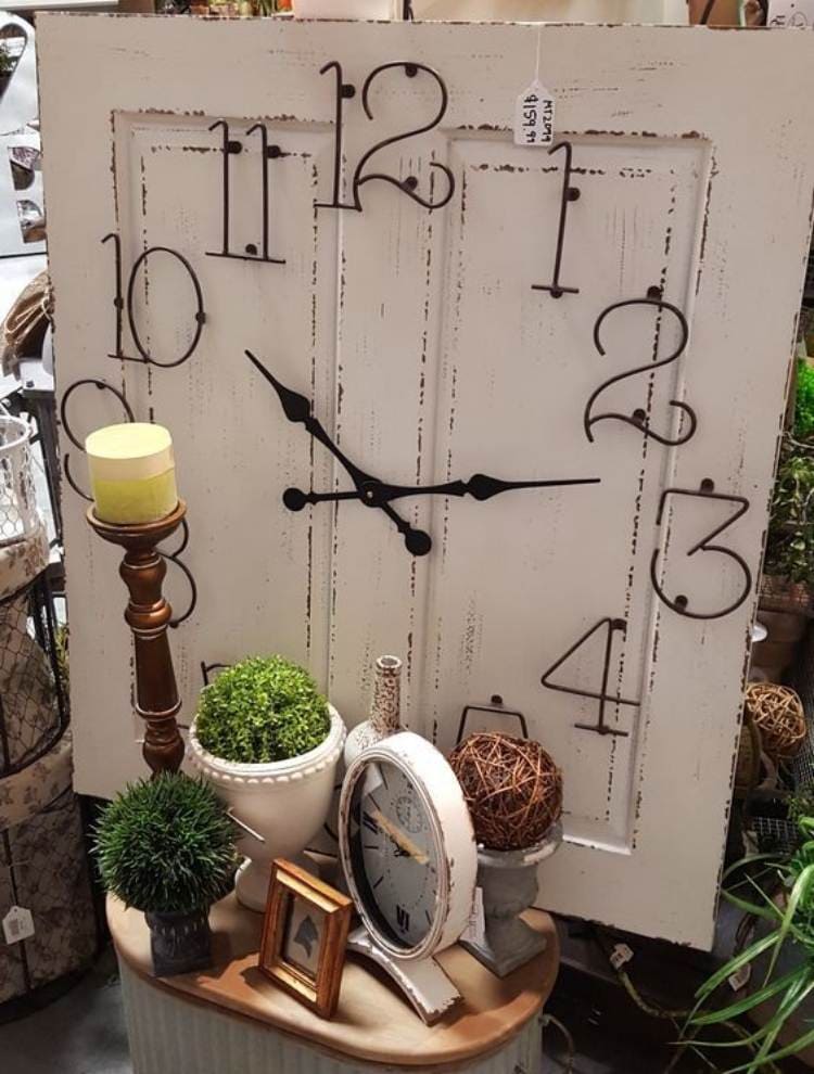 Repurposed Door Wall Clock