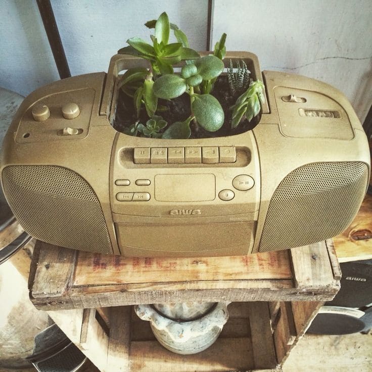 Retro Boombox Succulent Planter