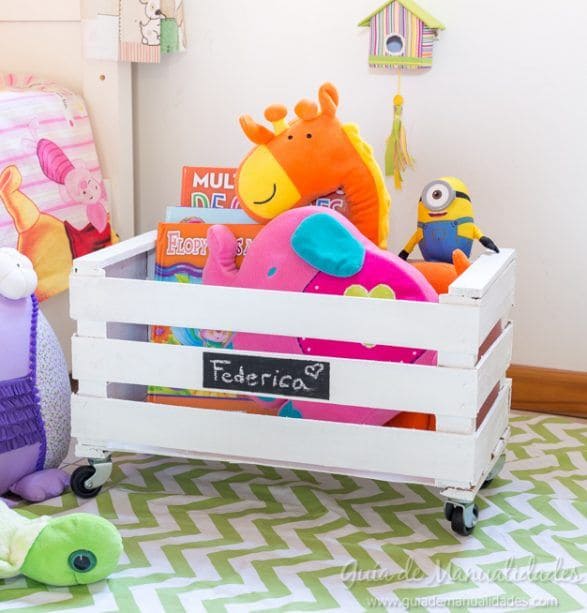 Rolling Toy Crate for Kids