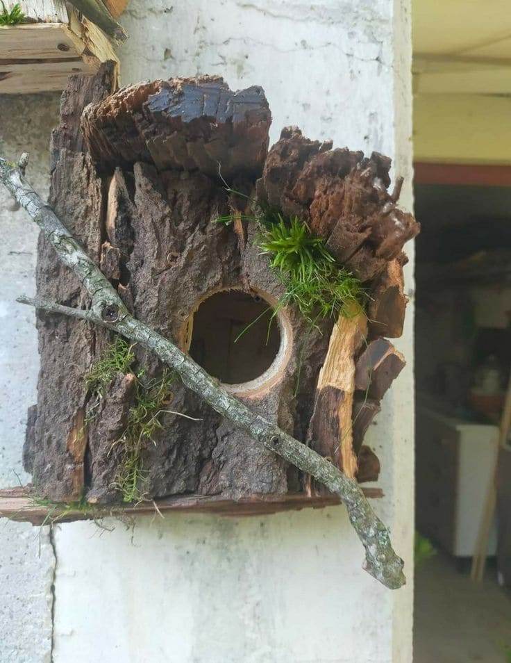 Rustic Bark Birdhouse