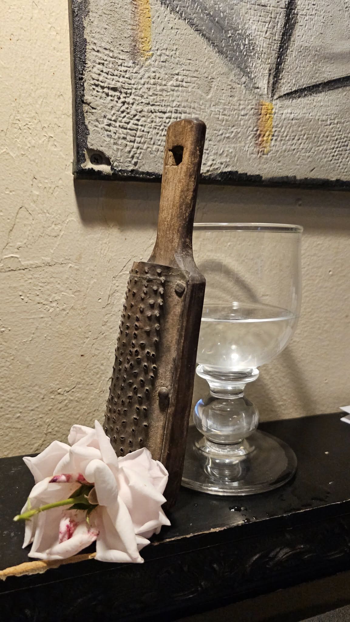 Rustic Display Using a Vintage Hand Grater