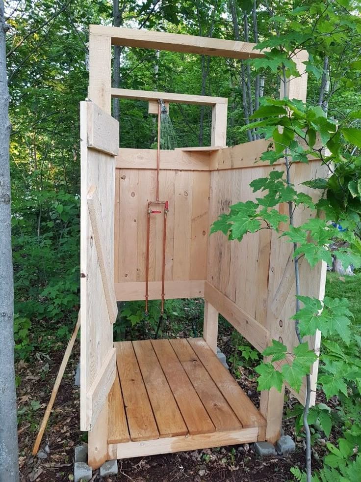 Rustic Forest Shower Retreat
