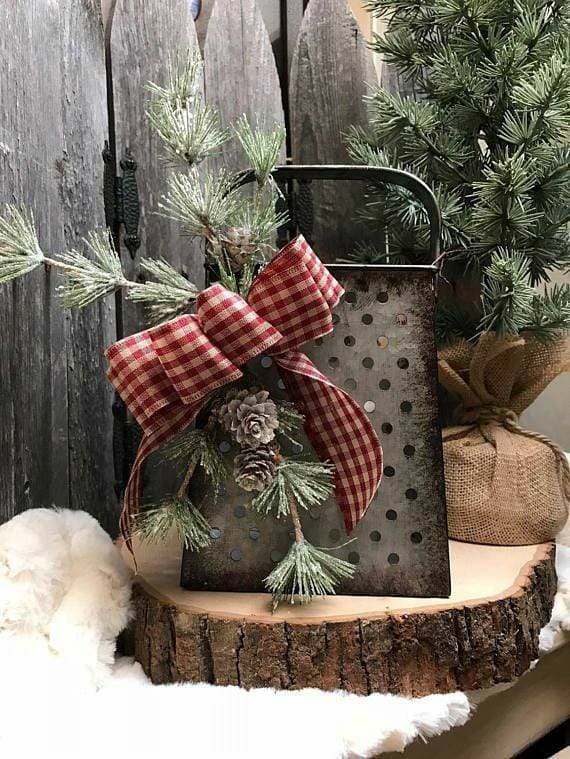 Rustic Grater Holiday Lantern