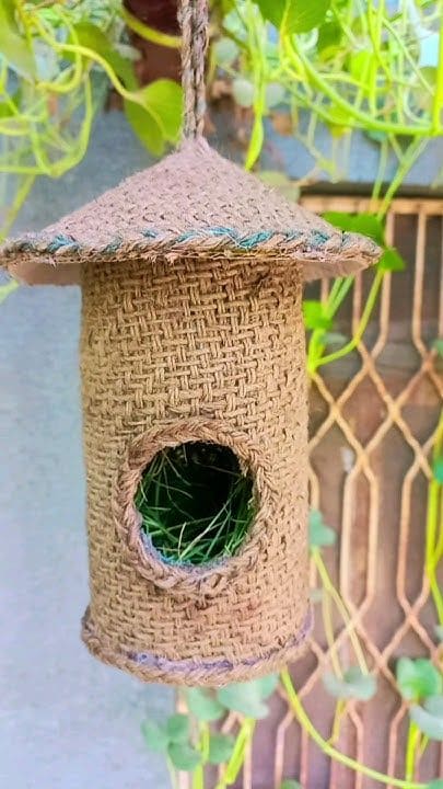 Rustic Jute Birdhouse