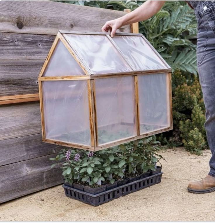 Rustic Lift-Top Greenhouse Frame