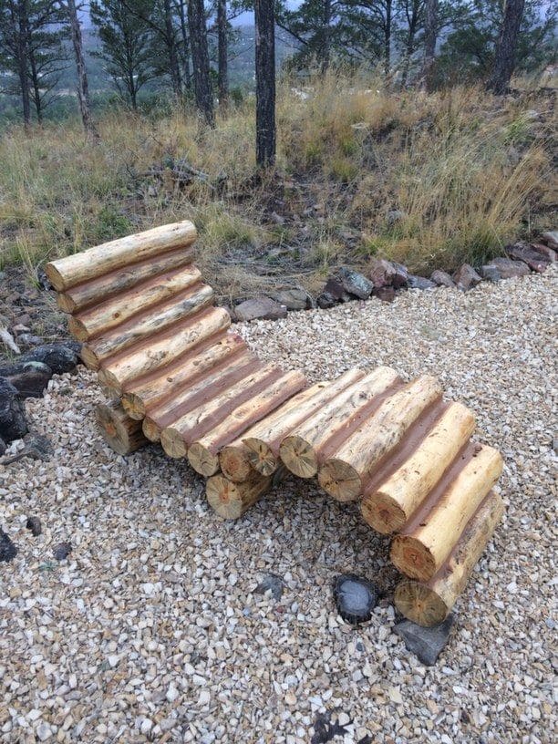 Rustic Log Lounger