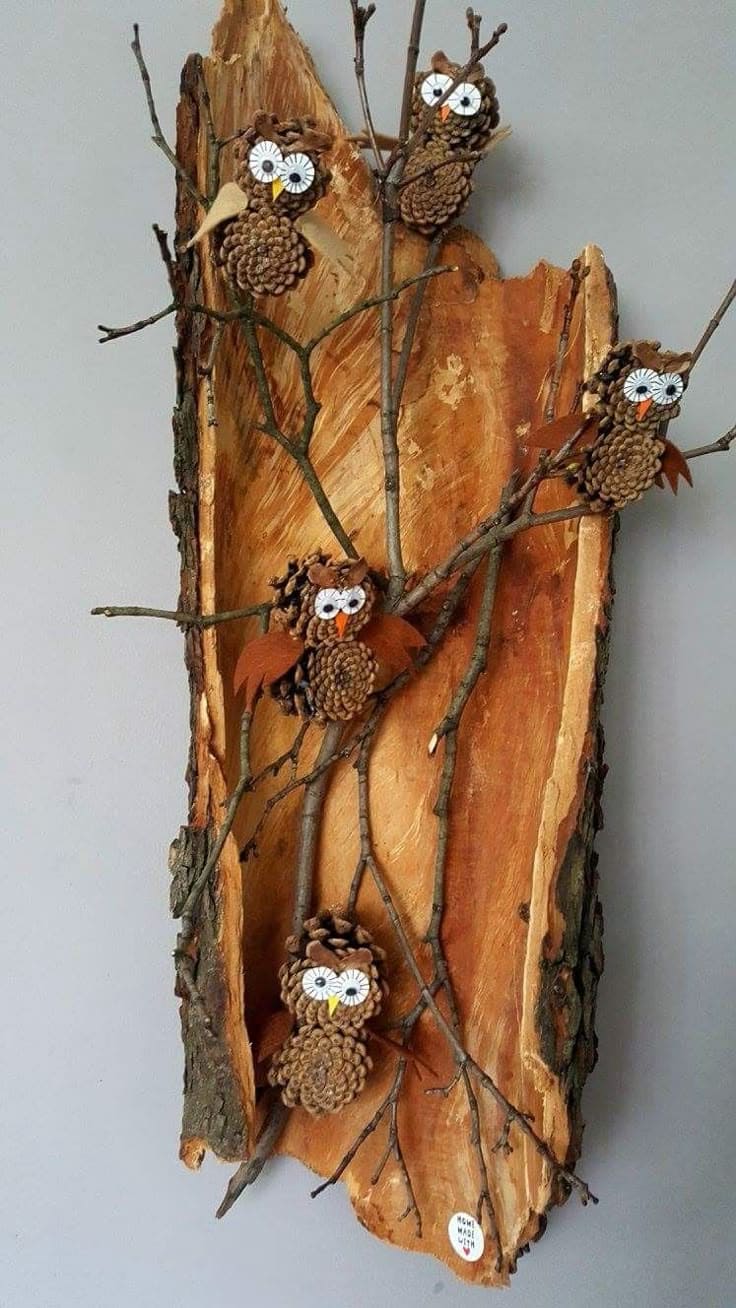 Rustic Owl Family Wall Art