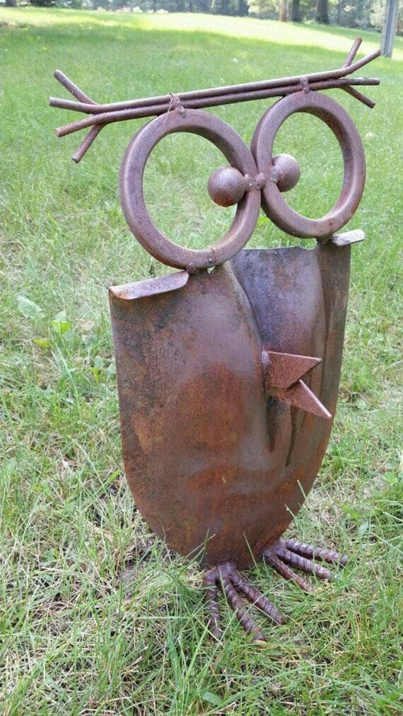 Rustic Owl Garden Sculpture