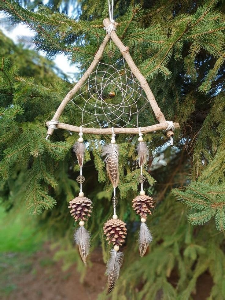 Rustic Pinecone Dreamcatcher