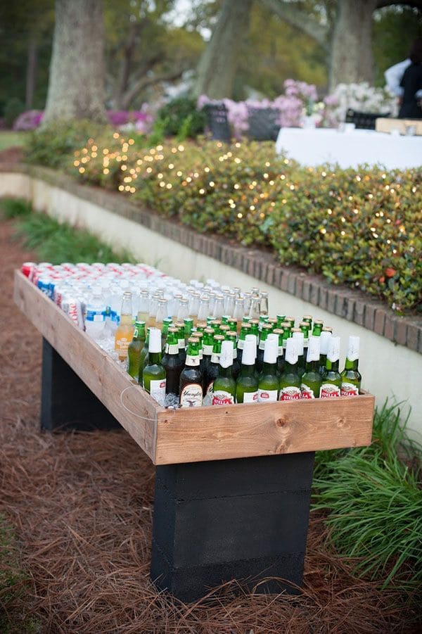 Rustic Raised Drink Trough Table