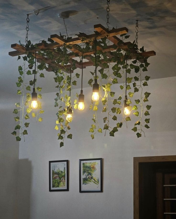 Rustic Vine Hanging Chandelier