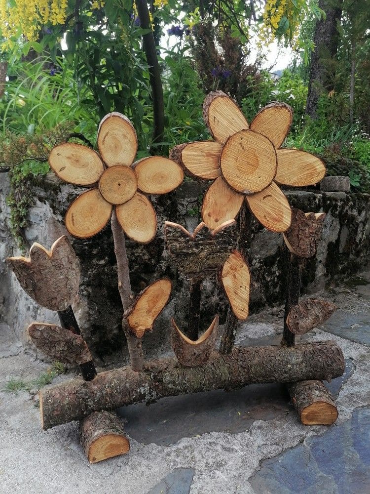 Rustic Wooden Flower Garden Display