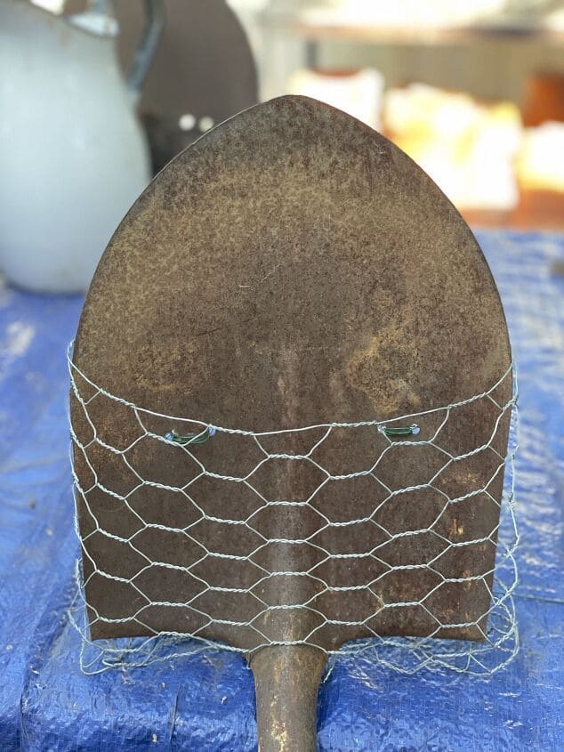Shovel Covered Chicken Wire