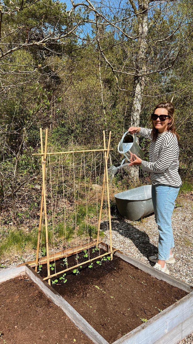 Simple Bamboo A-Frame Trellis