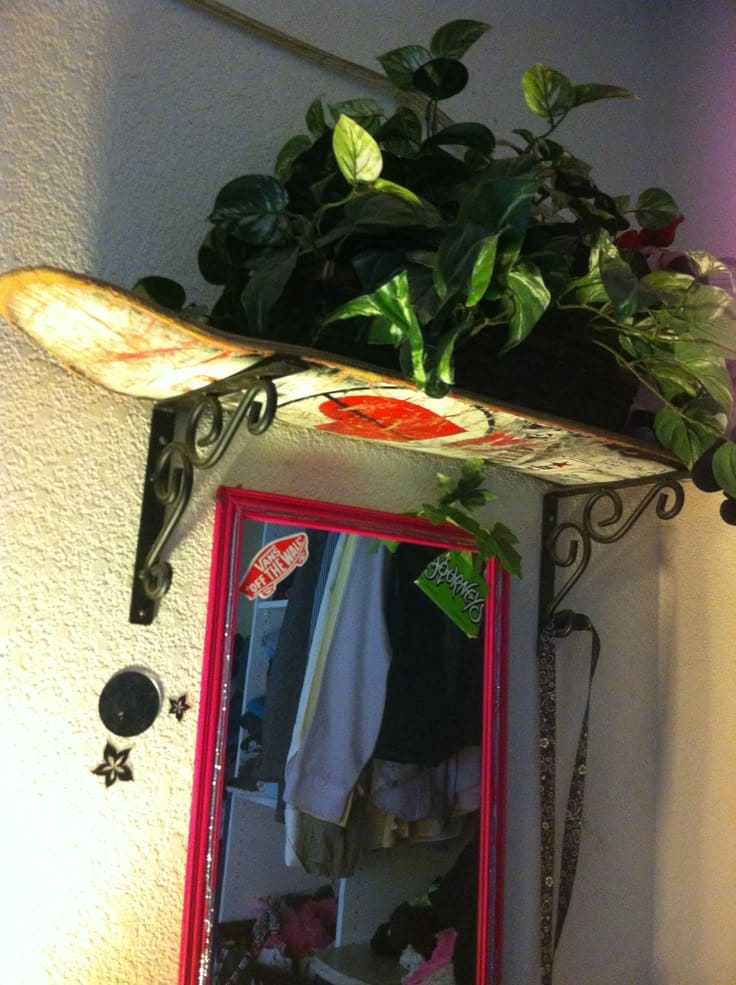 Skateboard Deck Wall Shelf