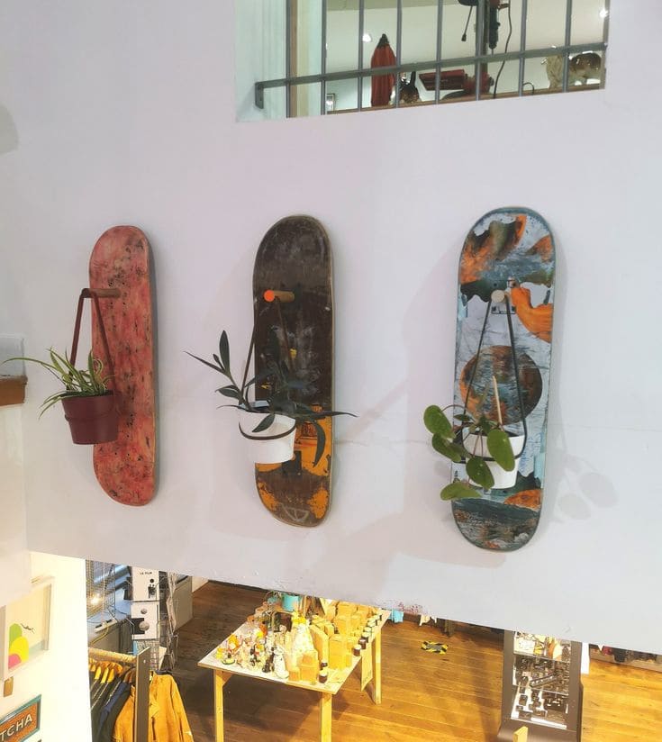 Skateboard Hanging Planters