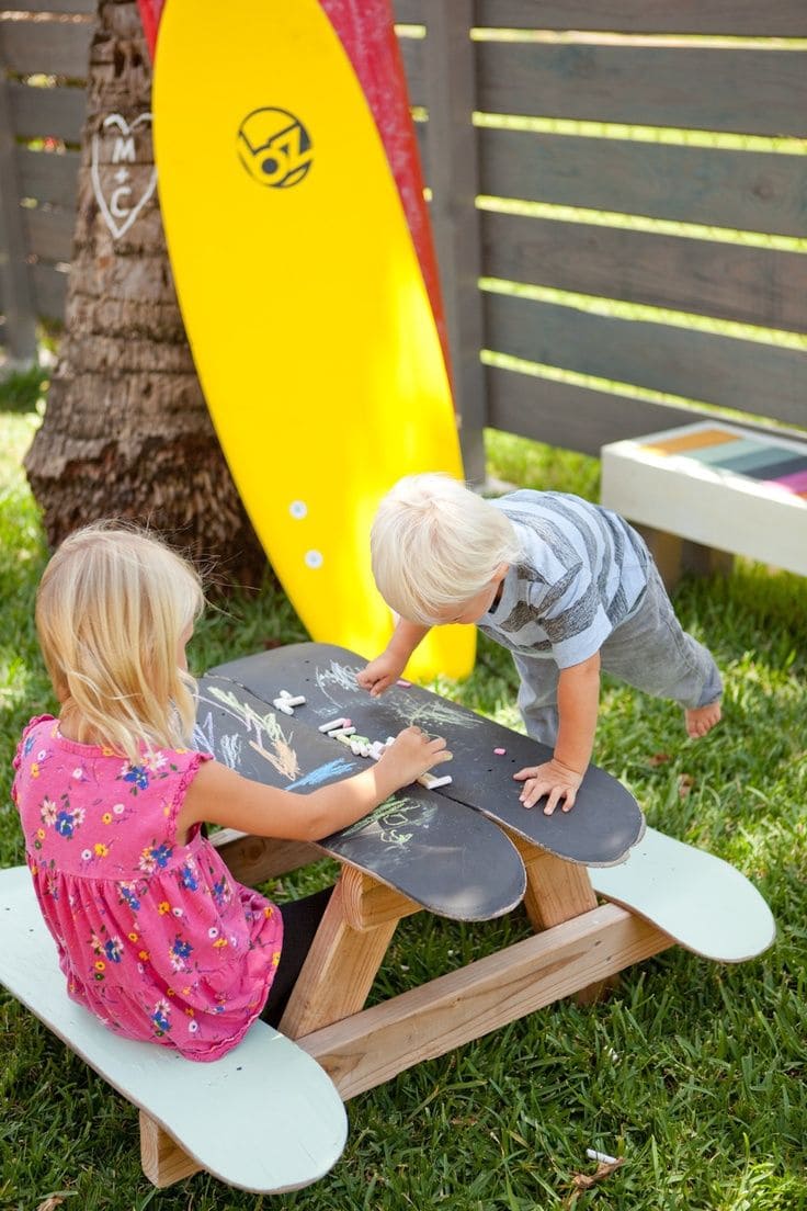 Skateboard Picnic Table for Kids