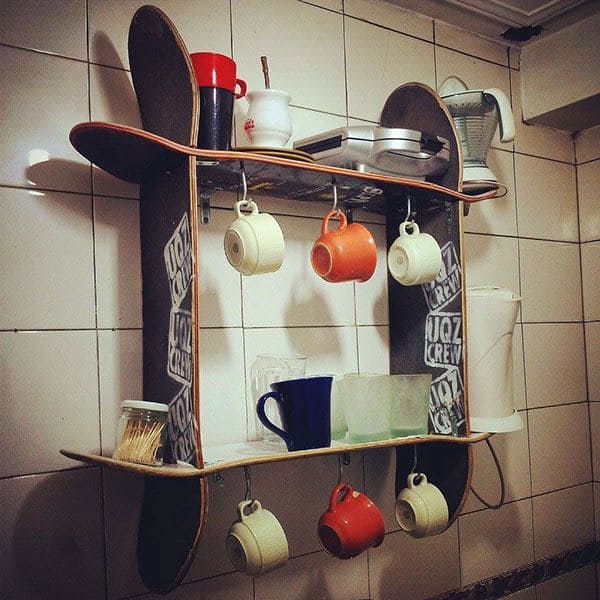 Skateboard Shelf Cup Rack