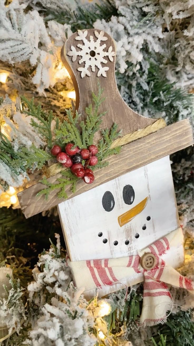 Snowman Cutting Board Ornament