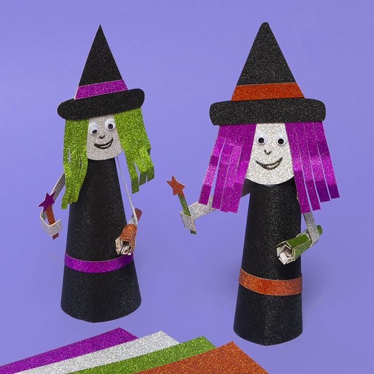 Sparkly Standing Witch Dolls