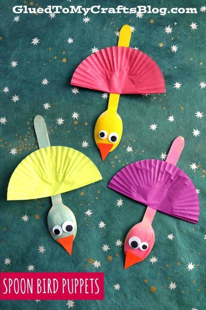 Spoon Bird Puppets