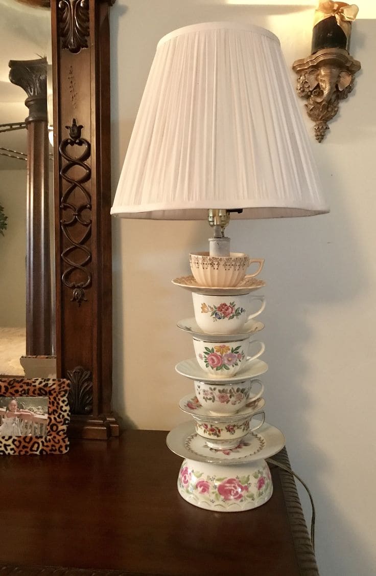 Stacked Teacup Lamp