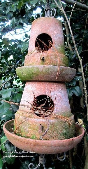 Stacked Terra Cotta Birdhouse