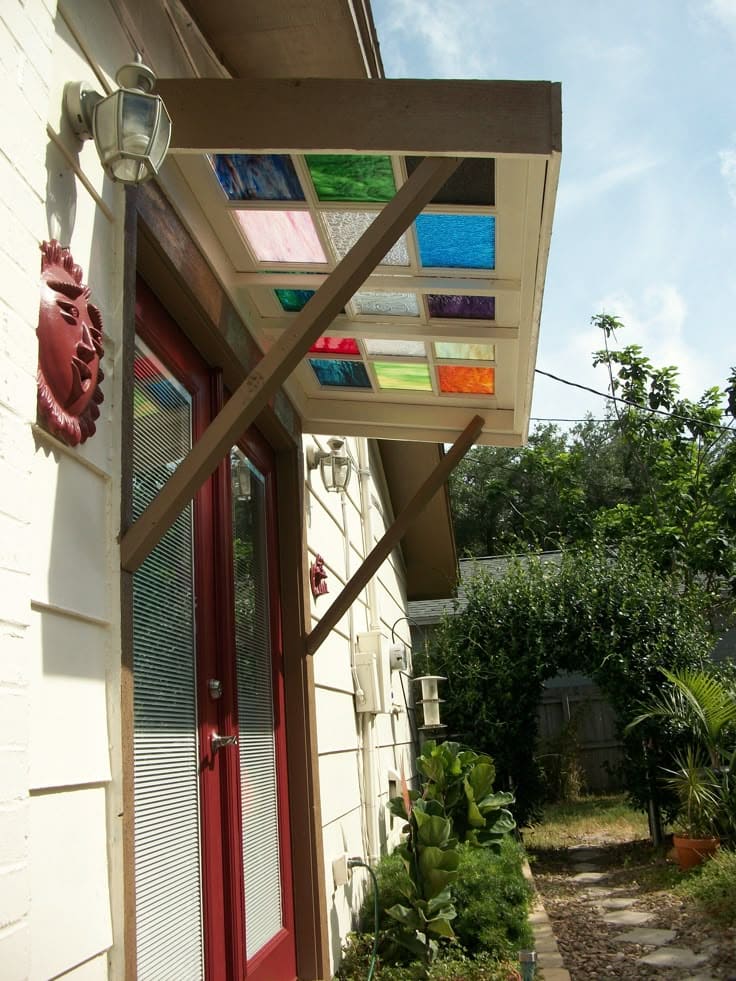 Stained Glass Door Awning