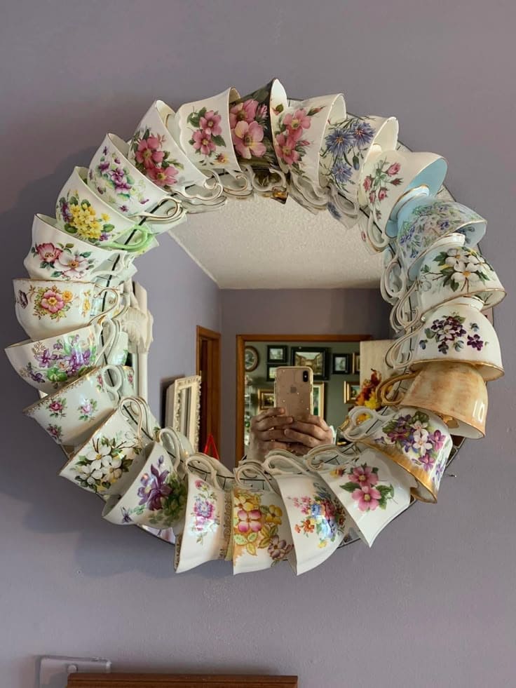 Teacup Mirror Frame
