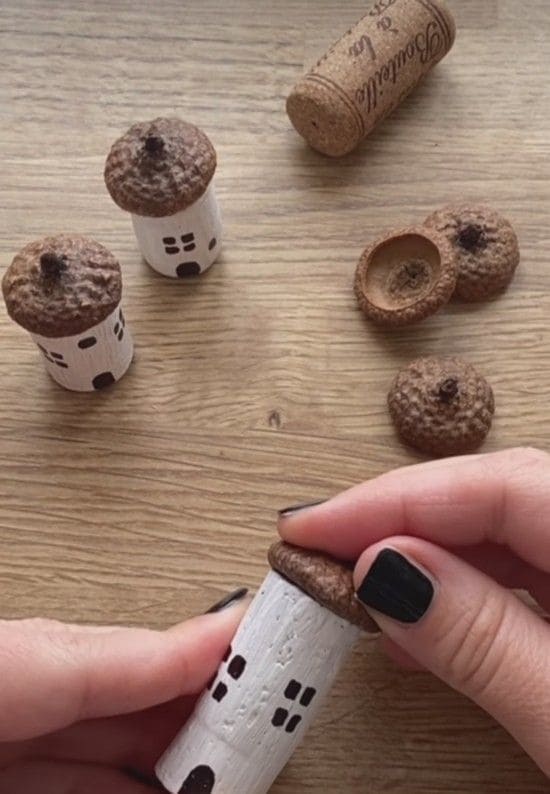 Tiny Acorn-Top Cork Cottages