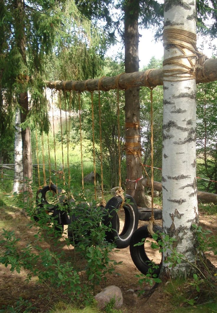 Tire Swing Obstacle Course
