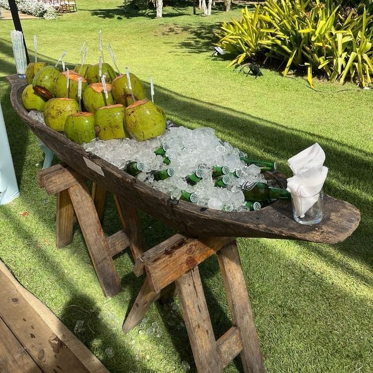 Tropical Canoe Drink Station