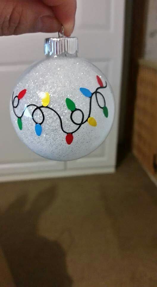 Twinkle Light Glitter Ornament