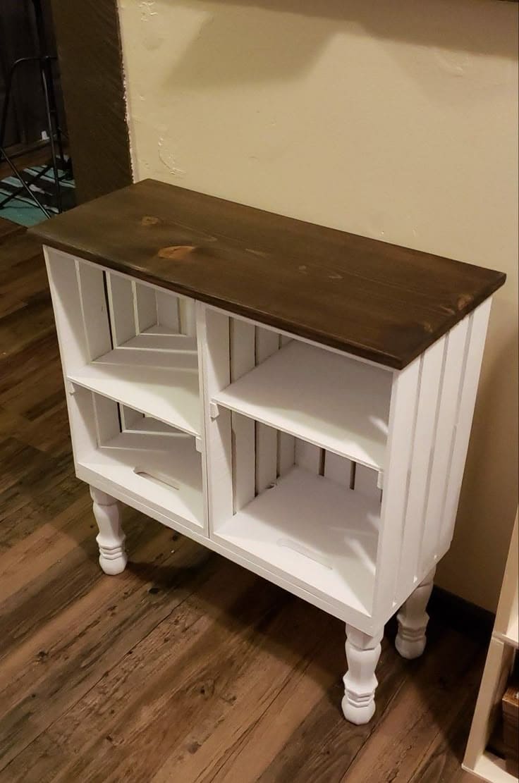 Upcycled Crate Console Table