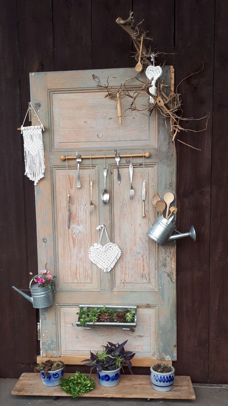 Upcycled Door Garden Organizer